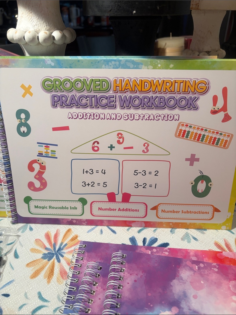 Kids Handwriting Trace Workbook - Colorful Alphabet Practice 6 Books - Picture 6 of 7